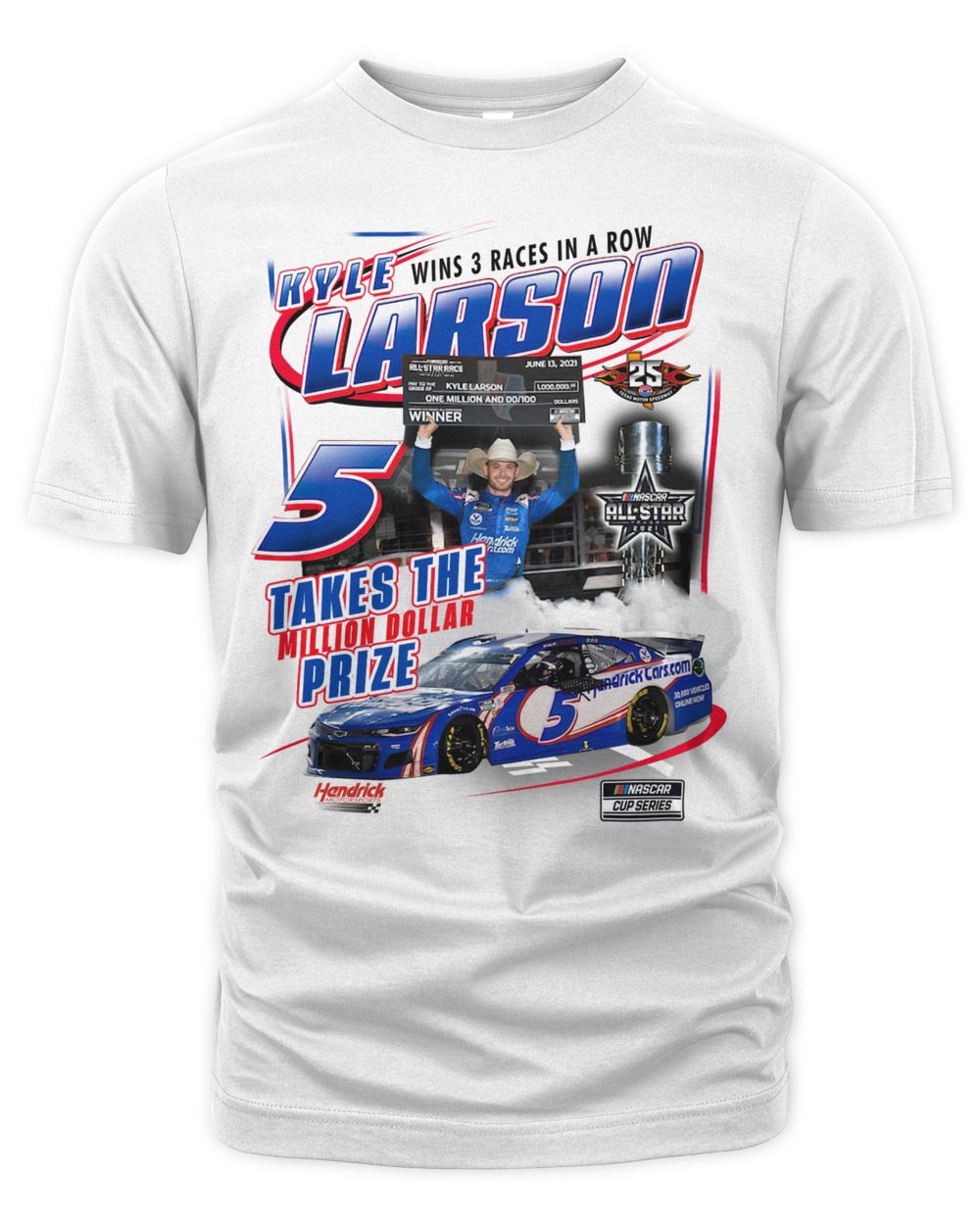 Kyle Larson Checkered Flag 2021 NASCAR All-Star Race Win Shirt