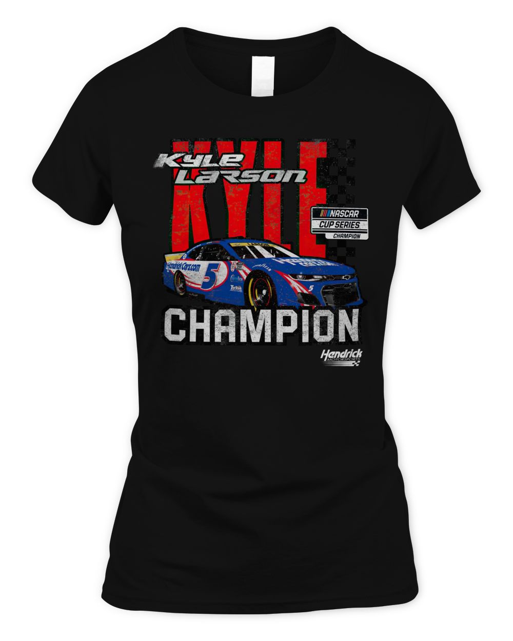 Kyle Larson Hendrick Motorsports Team Collection 2021 Cup Series Champion Vintage Car Shirt
