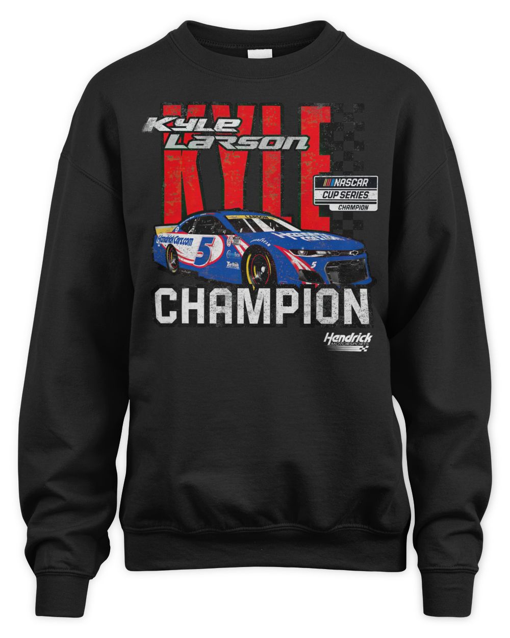 Kyle Larson Hendrick Motorsports Team Collection 2021 Cup Series Champion Vintage Car Shirt