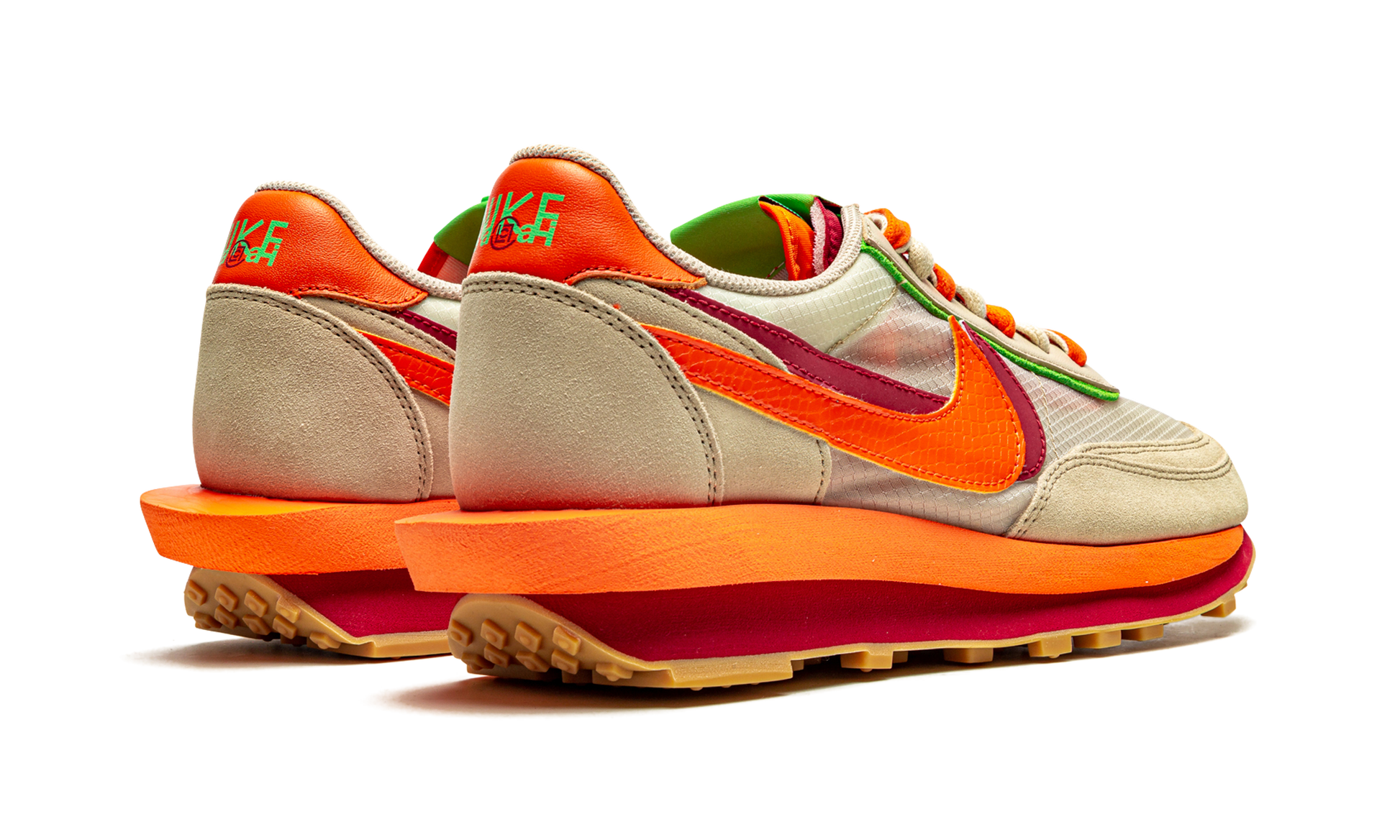 Ldwaffle "Sacai x clot - net orange blaze" DH1347 100