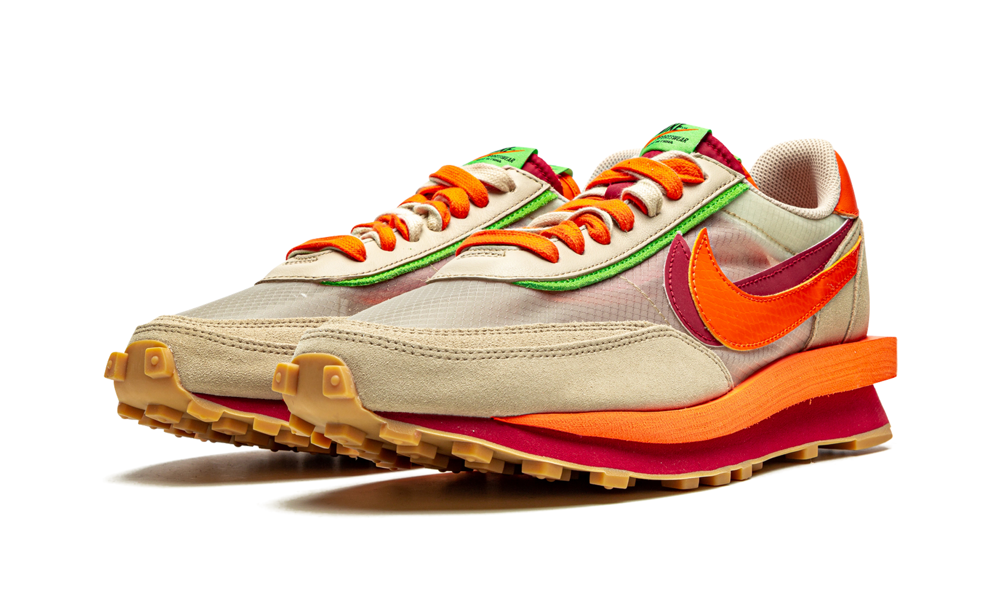 Ldwaffle "Sacai x clot - net orange blaze" DH1347 100