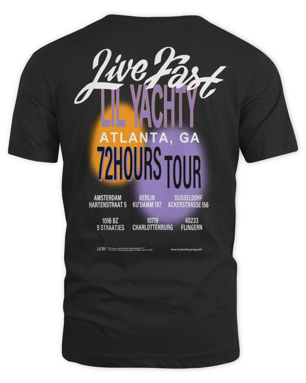 Live Fast Die Young Clothing Lfdy 72 Hours Tour Shirt
