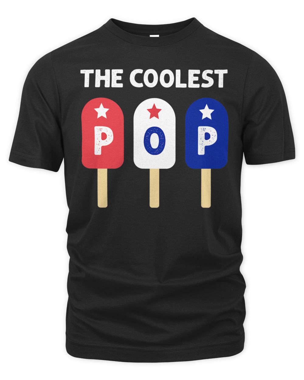 Mens The Coolest Pop Patriotic Red White Blue Popsicle Dad Men Shirt