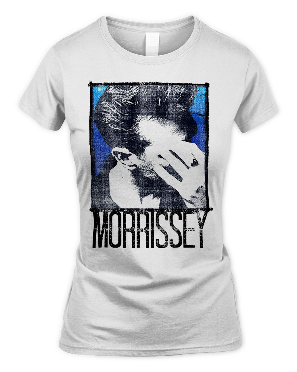 Morrissey Merch Blue Background Shirt