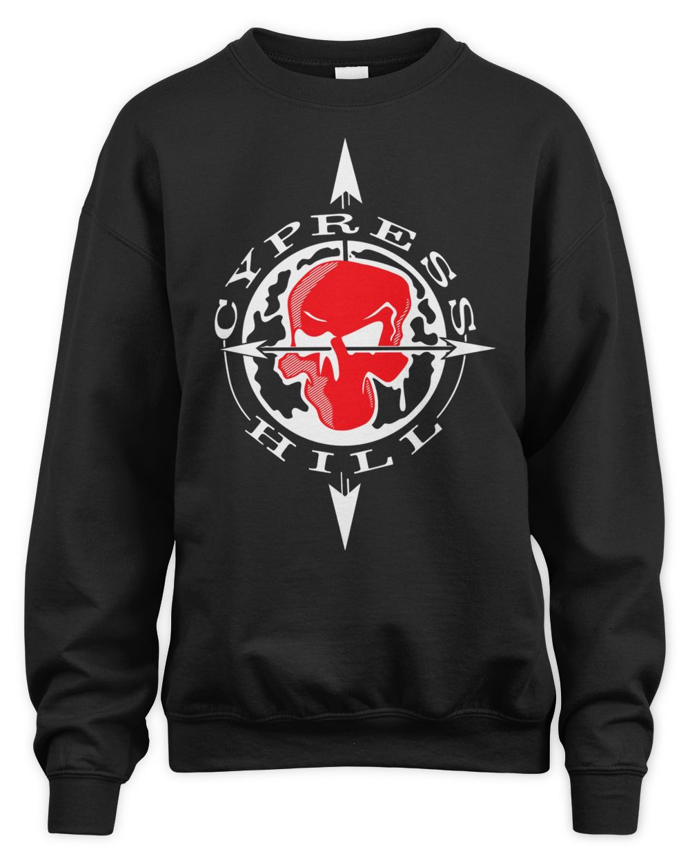 Night Shift Merch Cypress Hill Skull & Compass T-Shirt