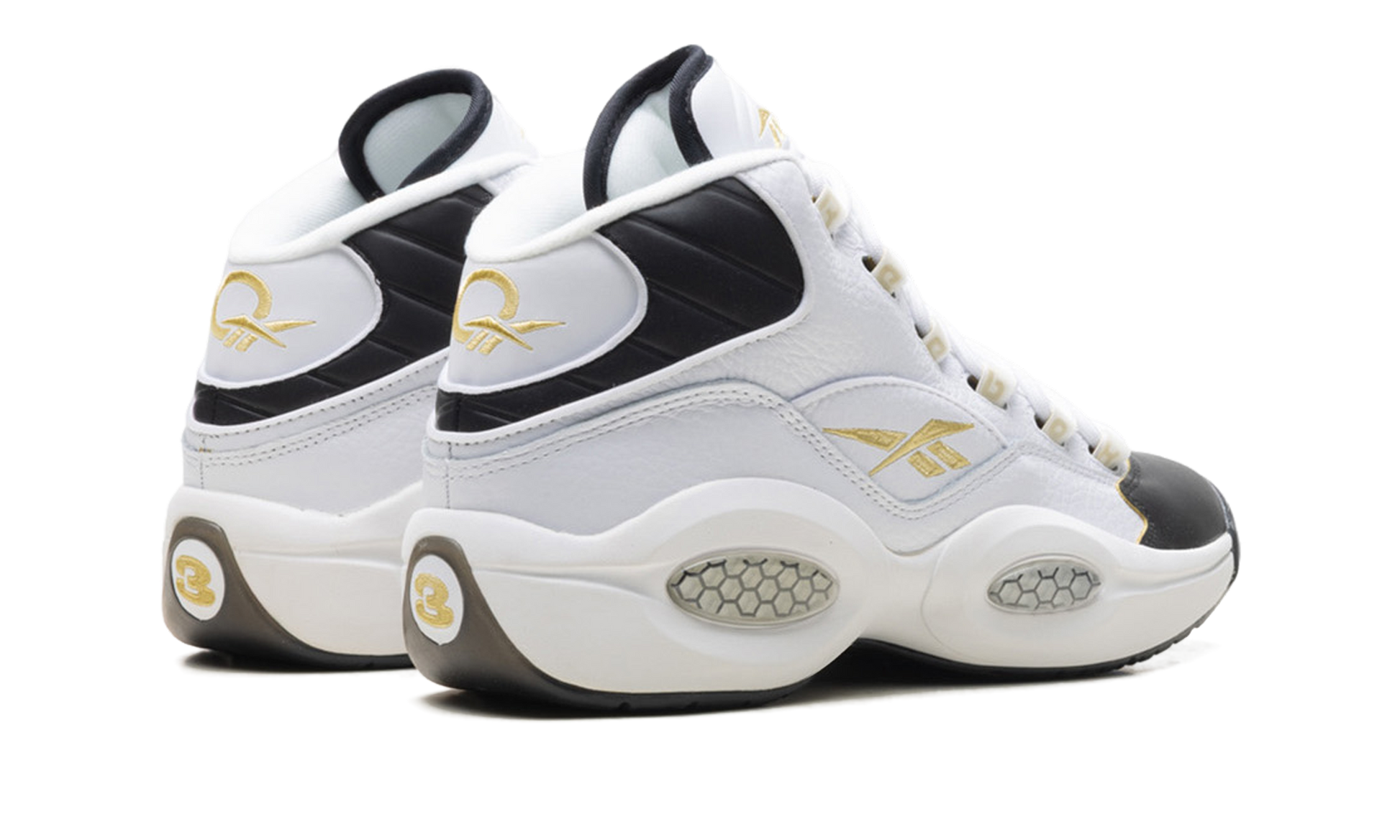 Question Mid "Toe" White/Black/Gold  EF7599