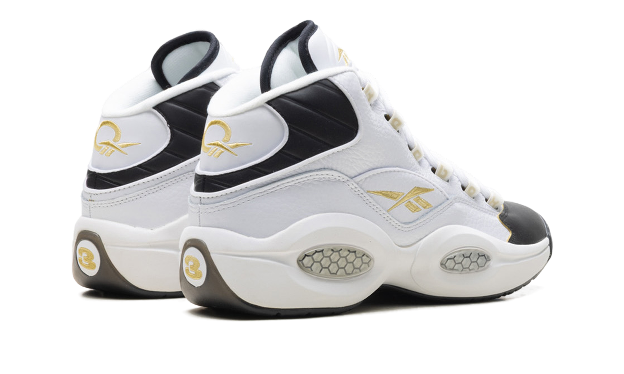 Question Mid "Toe" White/Black/Gold  EF7599