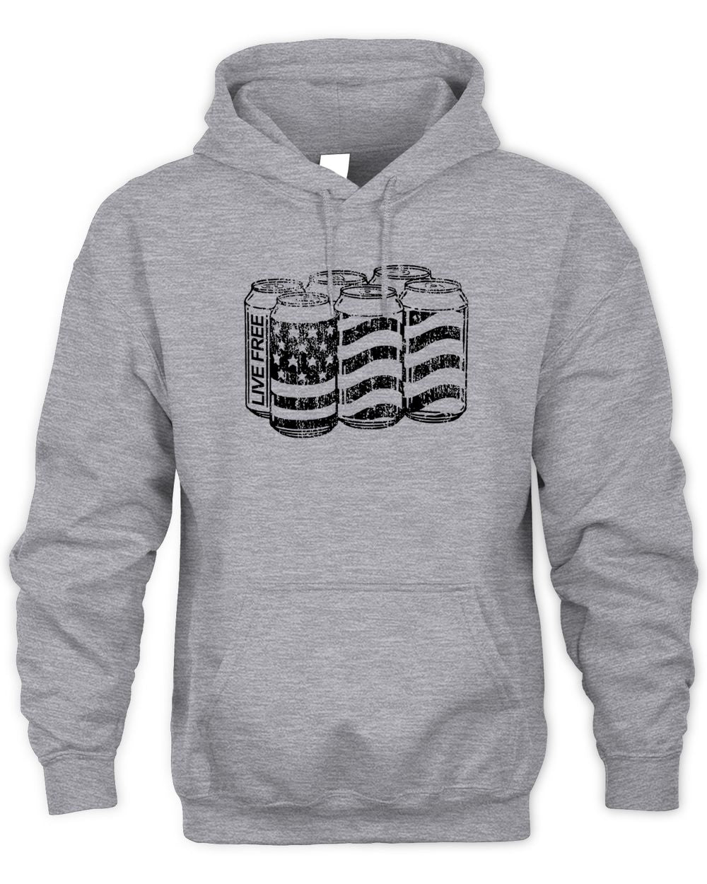 Red White and Blue Apparel American Flag Six Pack Shirt