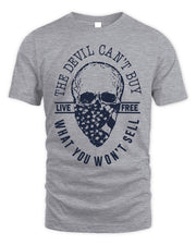 Red White and Blue Apparel Devil Can't Buy Shirt