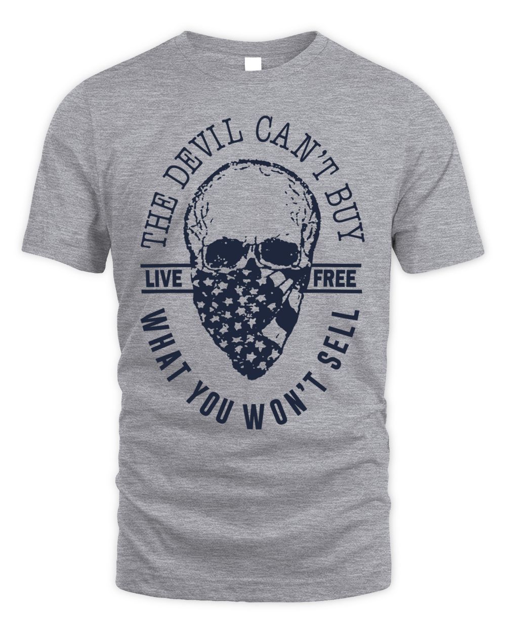 Red White and Blue Apparel Devil Can't Buy Shirt