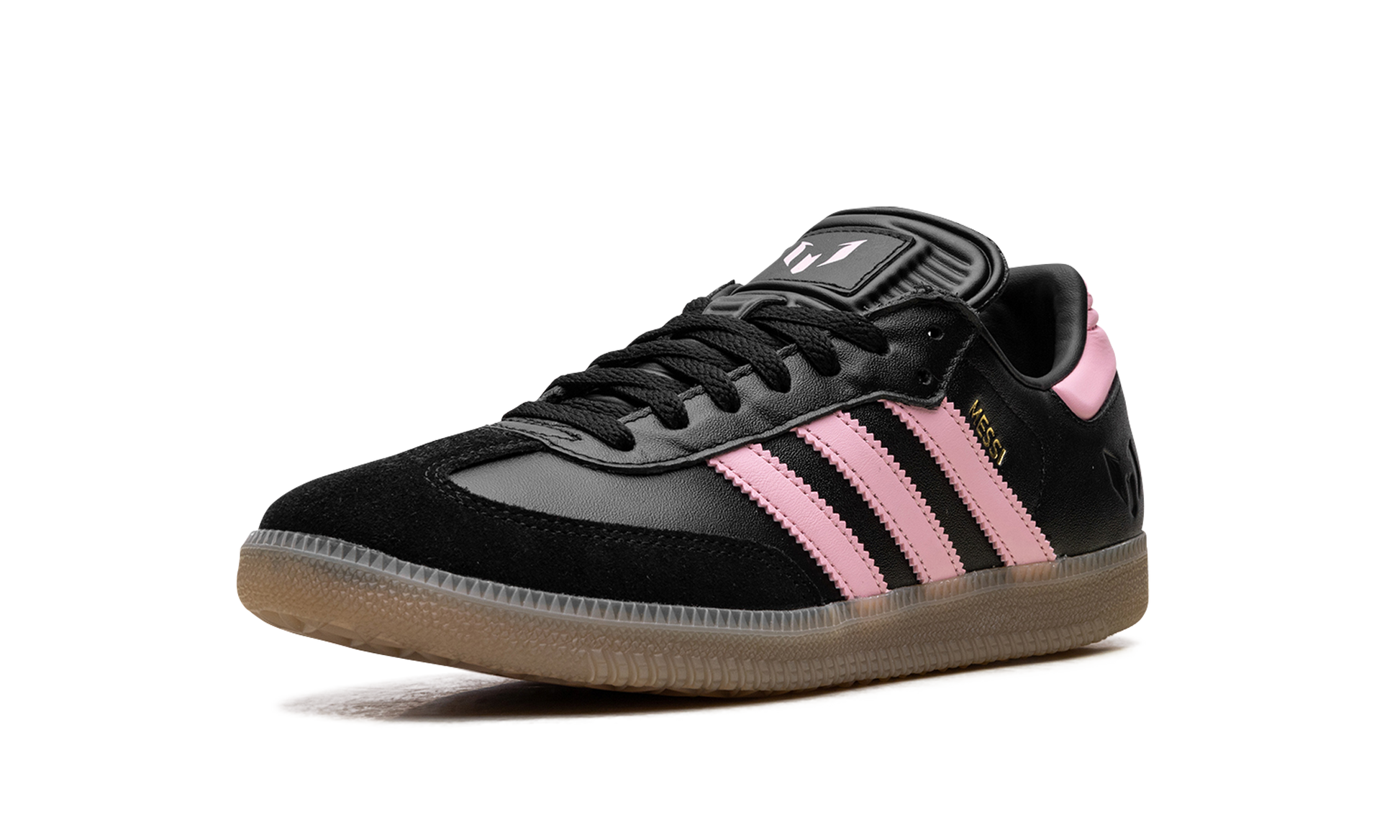 Samba Messi Indoor "Core black / gold metallic / gum" JP7845