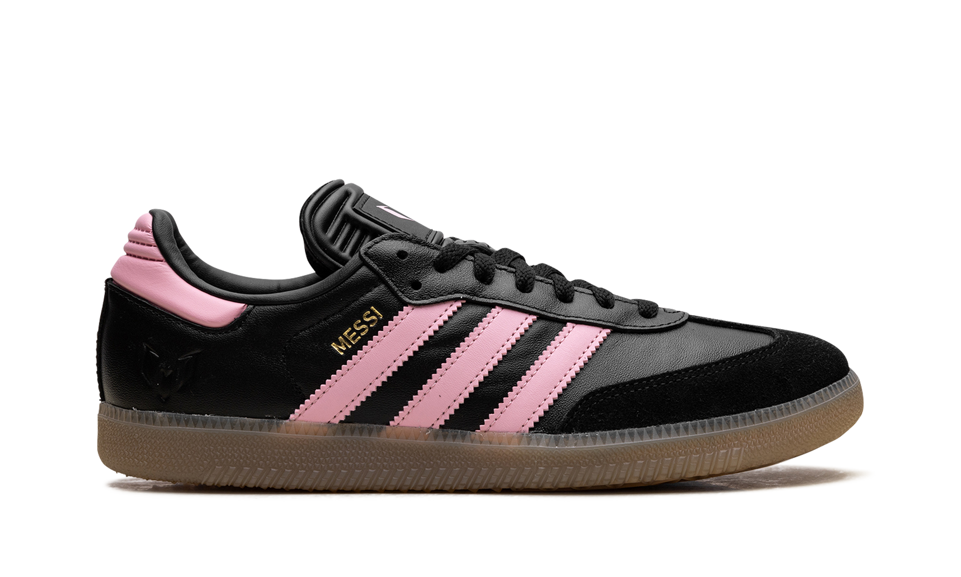 Samba Messi Indoor "Core black / gold metallic / gum" JP7845