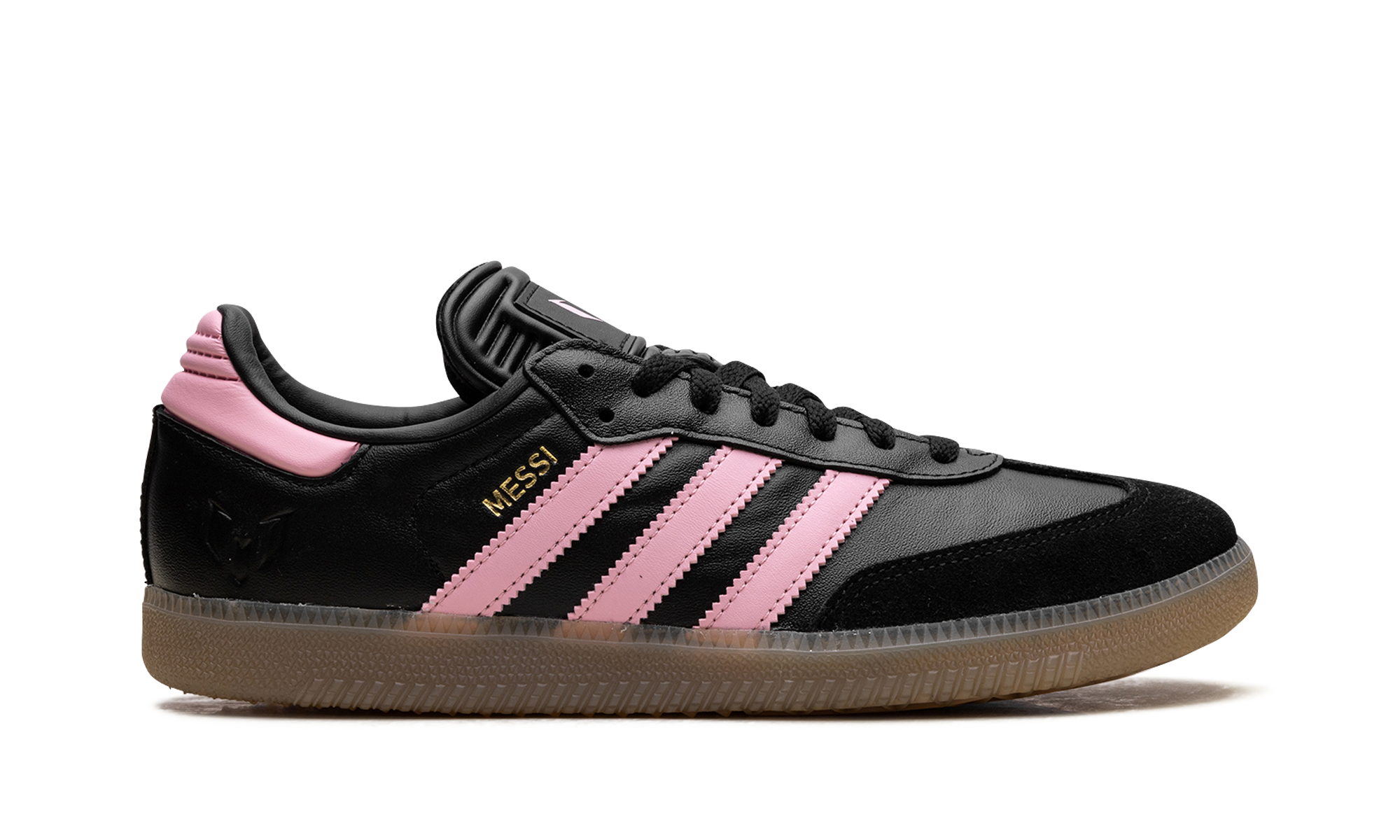 Samba Messi Indoor "Core black / gold metallic / gum" JP7845