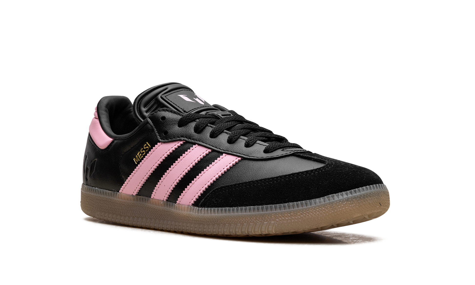 Samba Messi Indoor "Core black / gold metallic / gum" JP7845