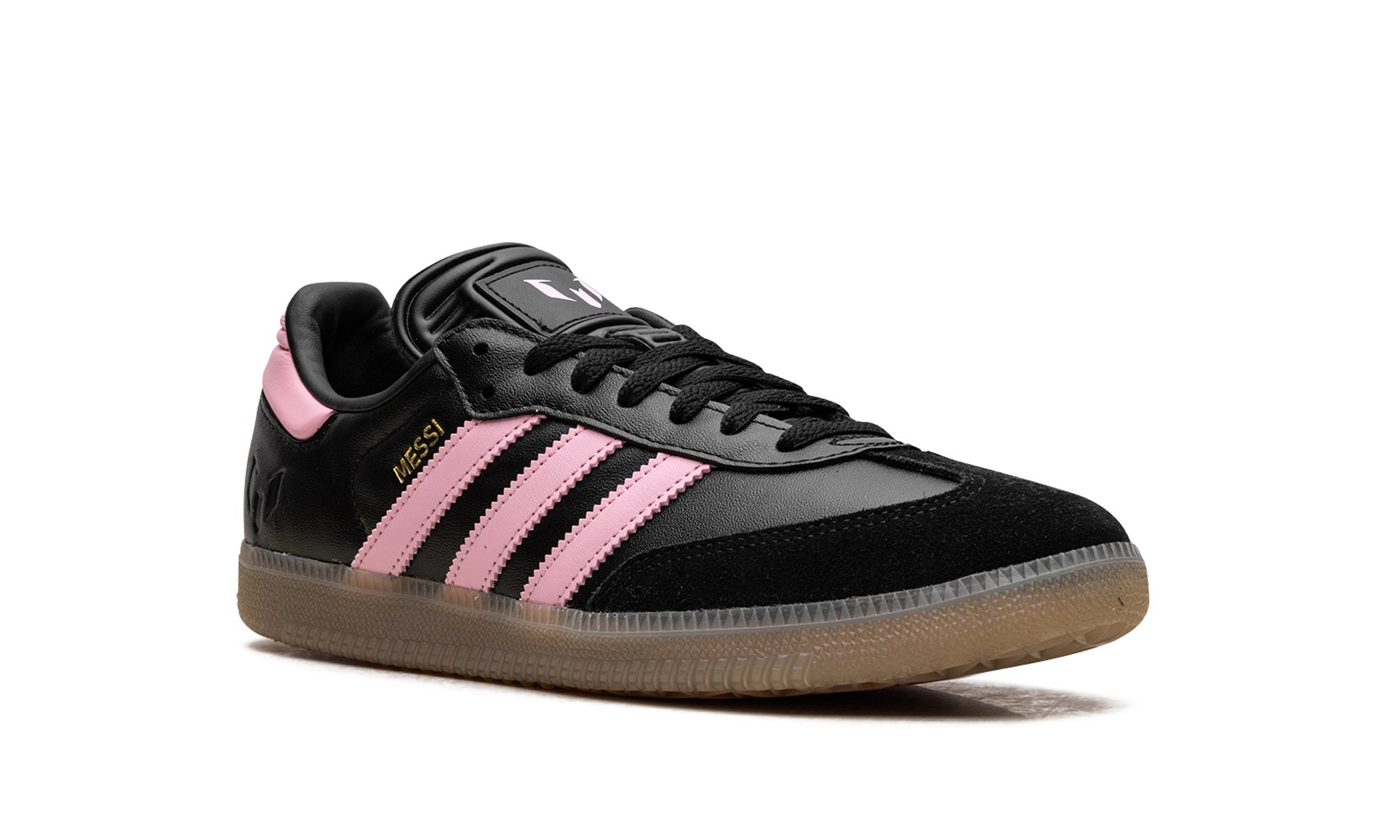 Samba Messi Indoor "Core black / gold metallic / gum" JP7845