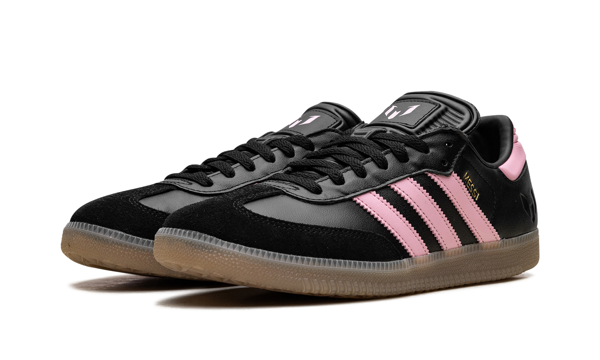 Samba Messi Indoor "Core black / gold metallic / gum" JP7845