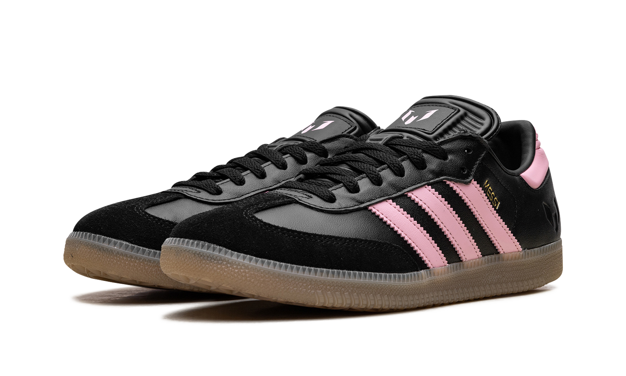 Samba Messi Indoor "Core black / gold metallic / gum" JP7845