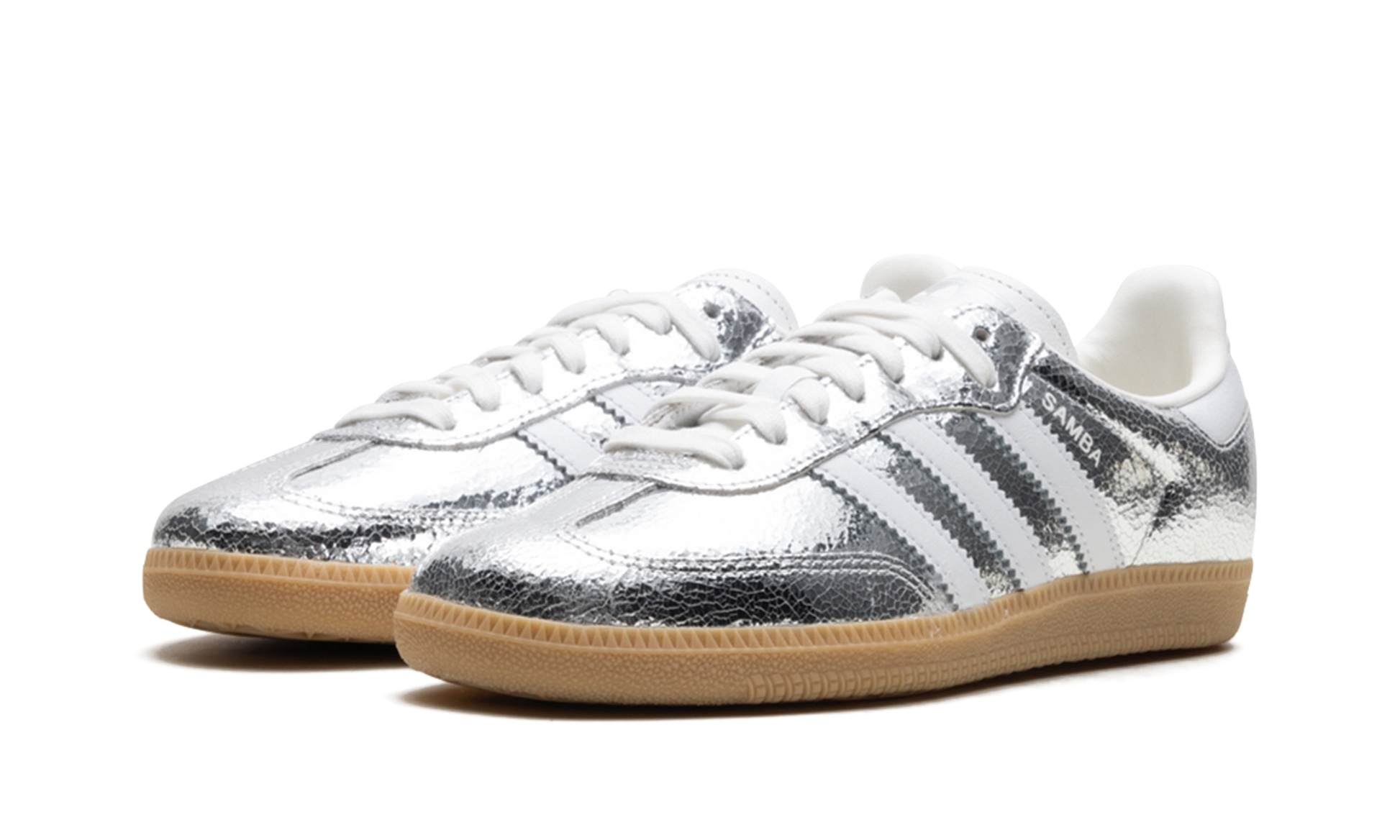 Samba OG Women "Silver metallic cracked leather" JR0035