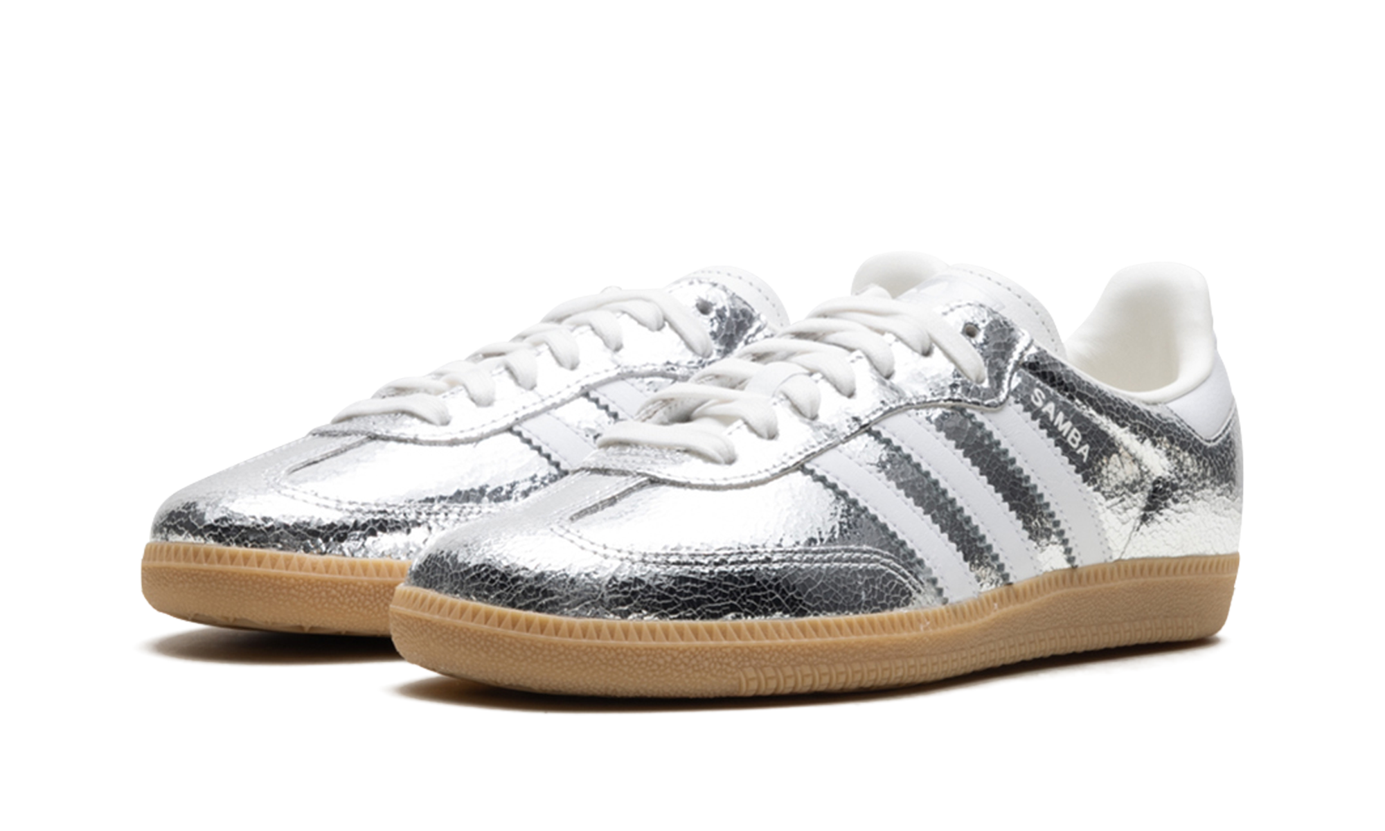 Samba OG Women "Silver metallic cracked leather" JR0035