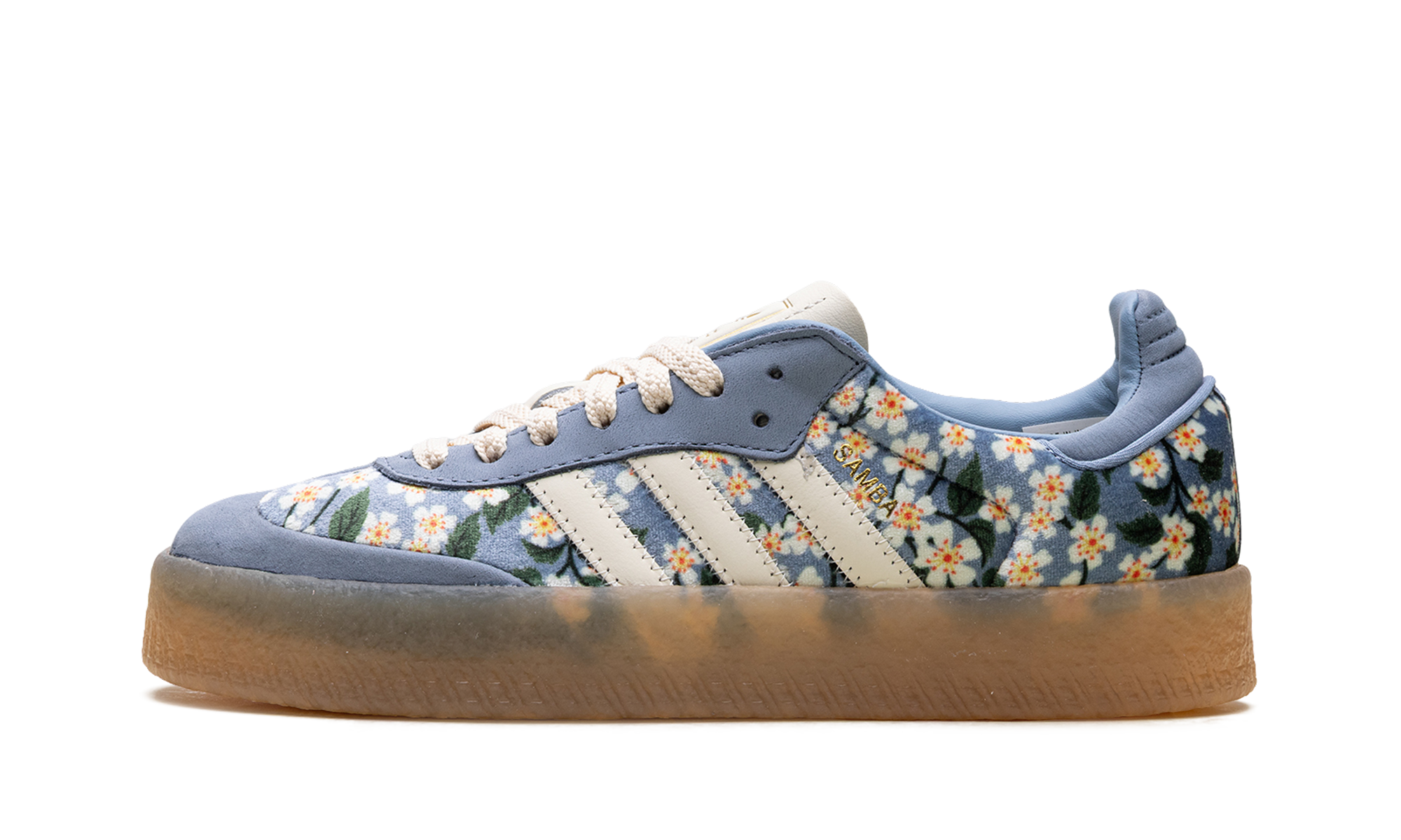 Sambae Women "Liberty london floral embroidery blue cream white" JQ6046