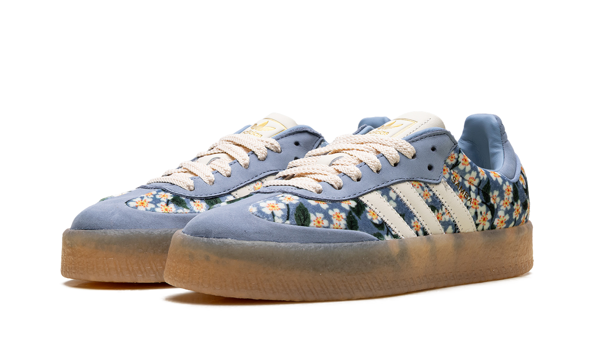 Sambae Women "Liberty london floral embroidery blue cream white" JQ6046