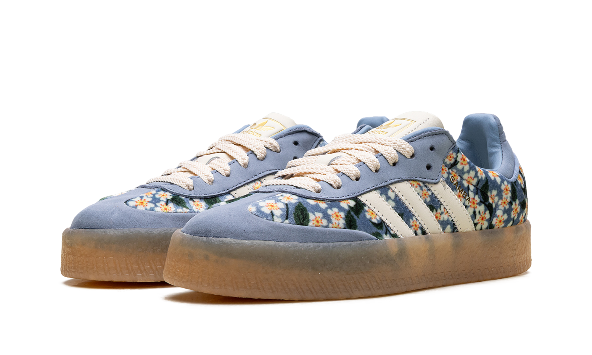 Sambae Women "Liberty london floral embroidery blue cream white" JQ6046