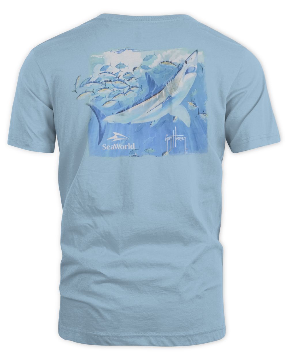 Sea World Parks Clothing Guy Harvey Exclusive Mural Mako And Tuna Shirt