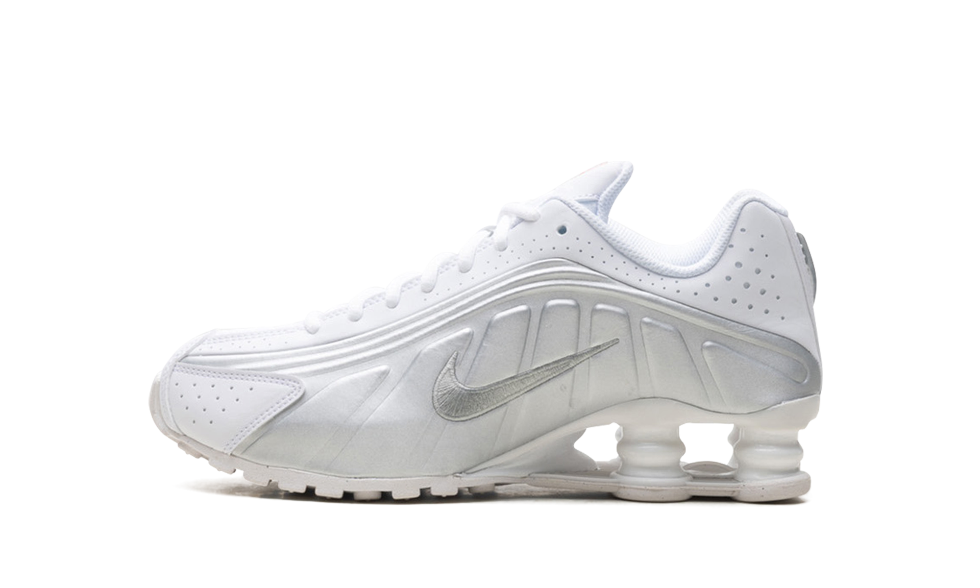 Shox R4 GS "White bright crimson metallic silver" CW2626 101