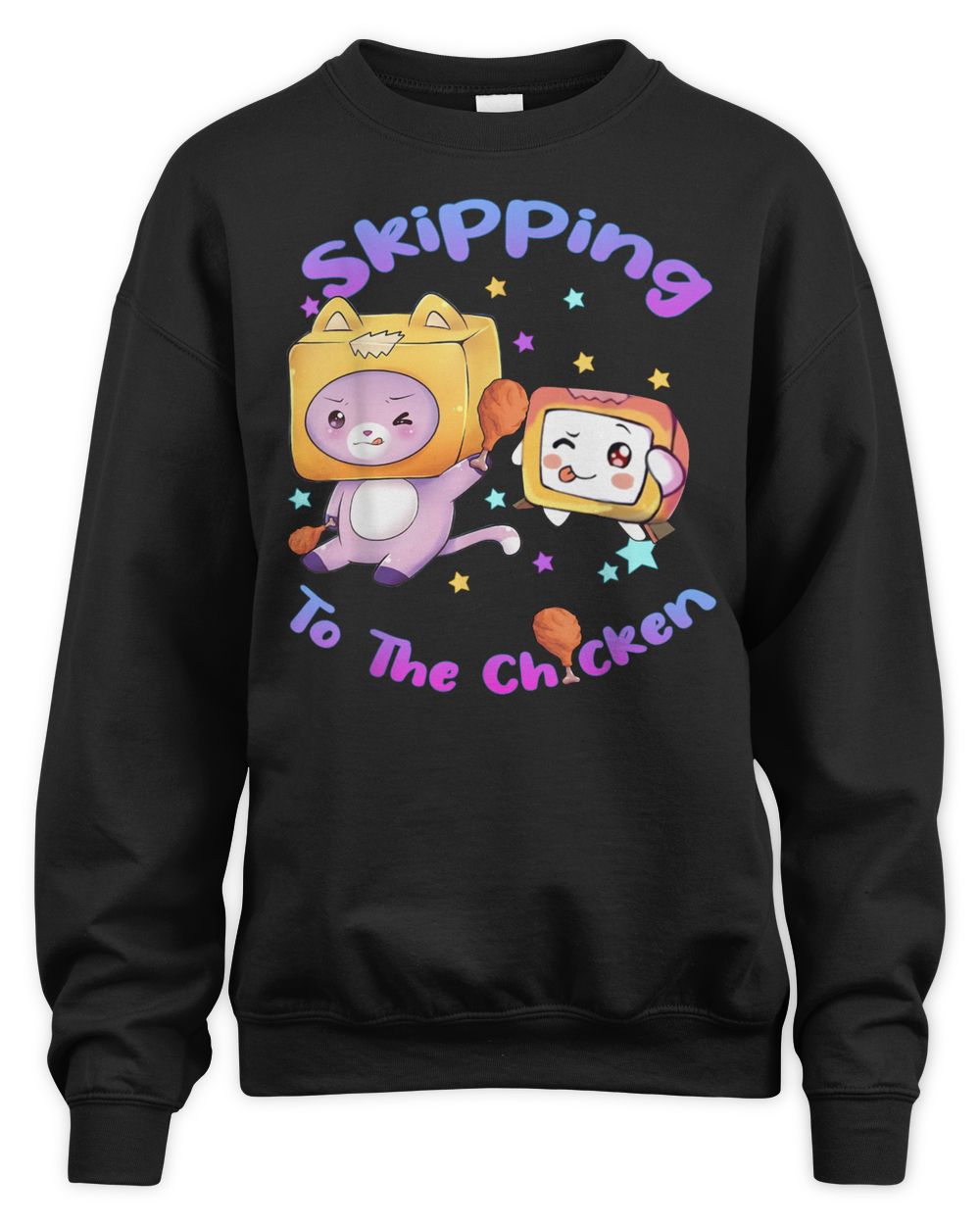 Skipping To The Funny Chicken Retro Lanky Art Box Video Game Shirt