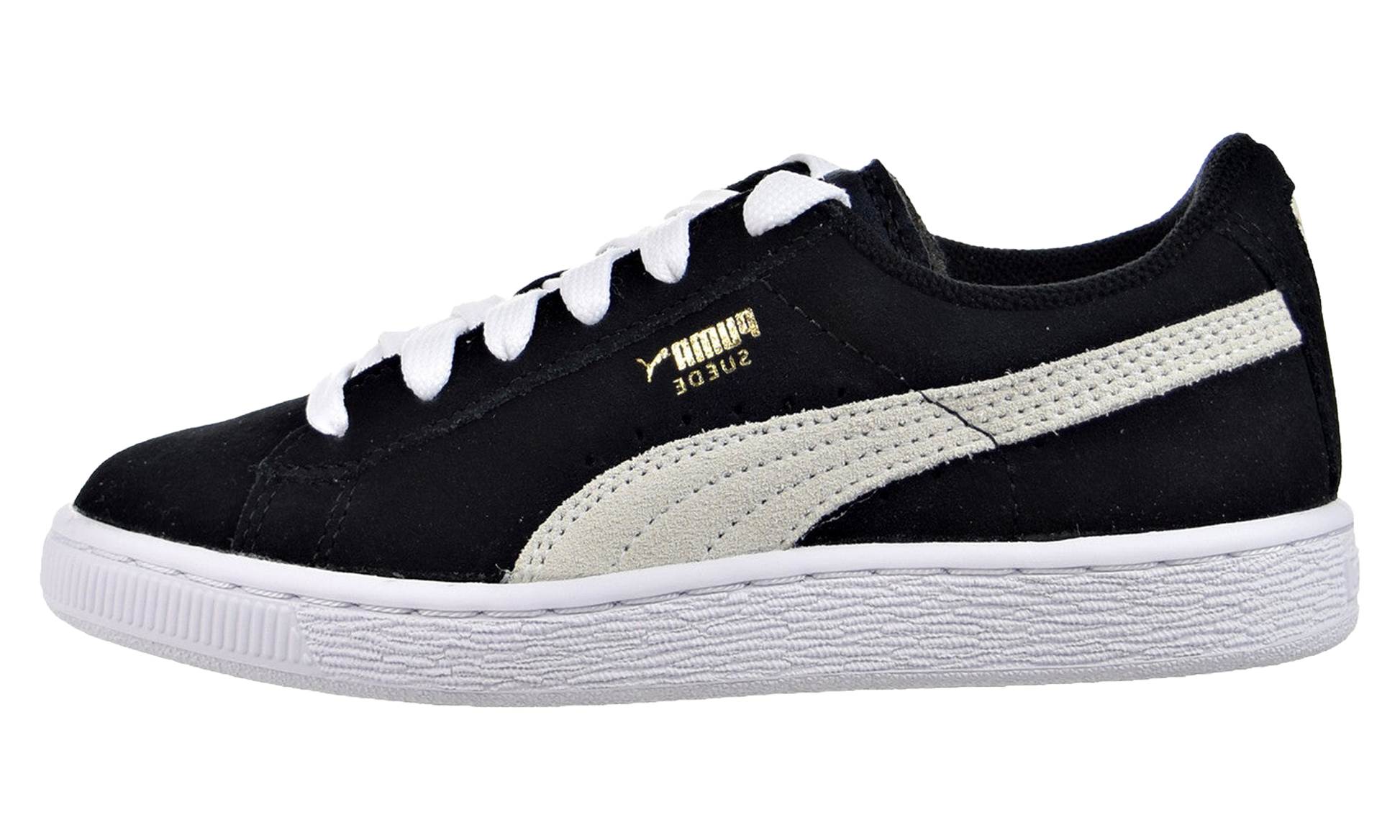 Suede Leisure Shoes Ps "Black / White"