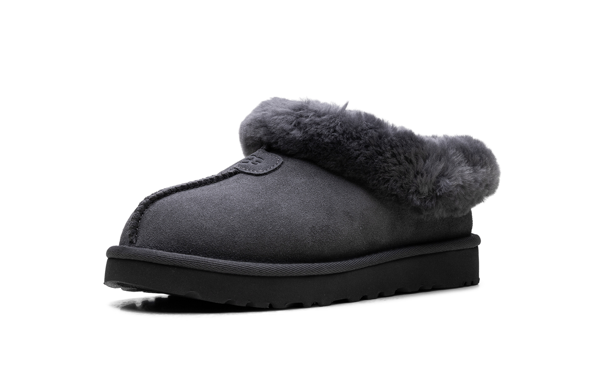 Tazzette Genuine Shearling Collar Slipper Women "Obsidian" 1134810 OBS
