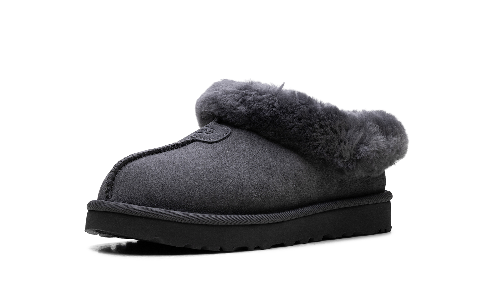 Tazzette Genuine Shearling Collar Slipper Women "Obsidian" 1134810 OBS