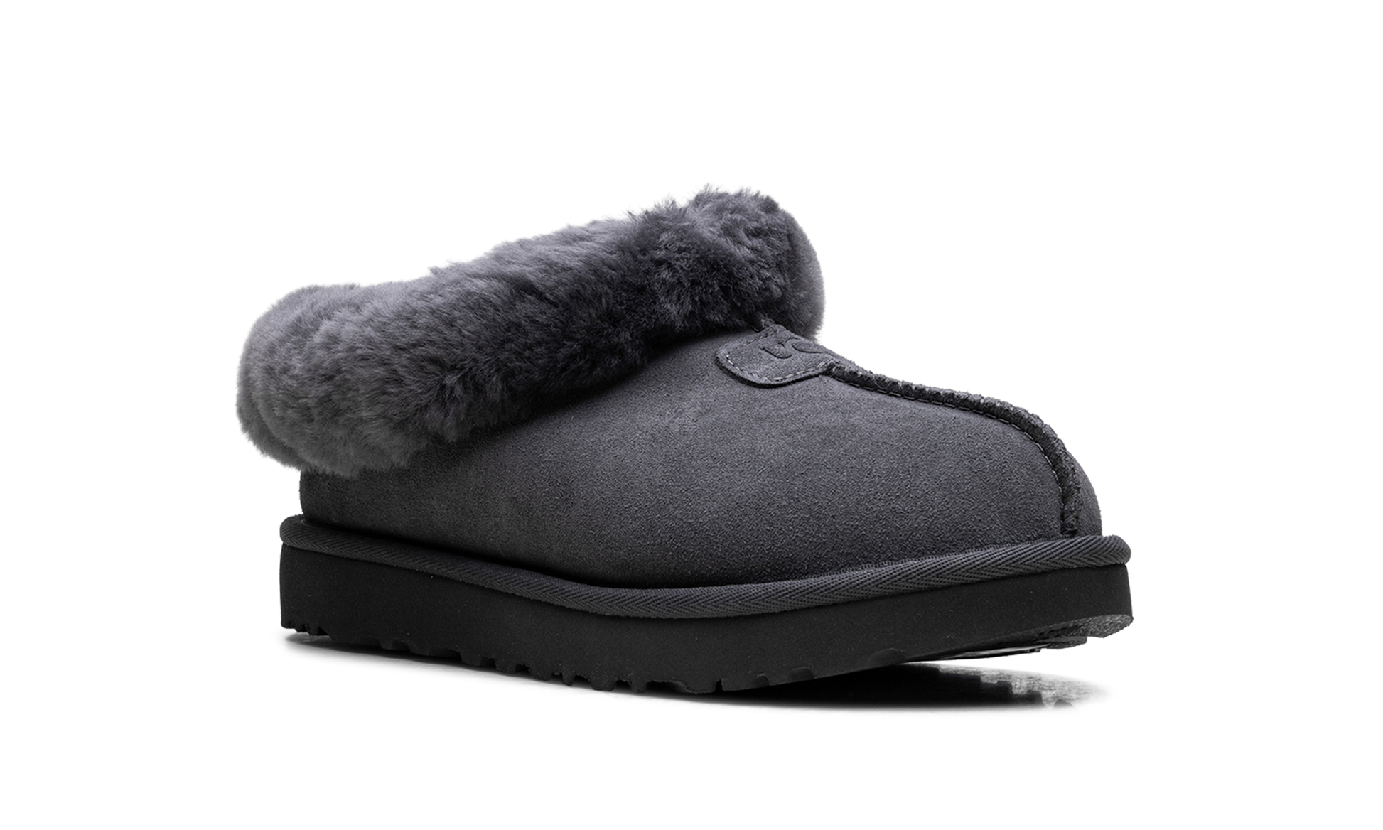 Tazzette Genuine Shearling Collar Slipper Women "Obsidian" 1134810 OBS