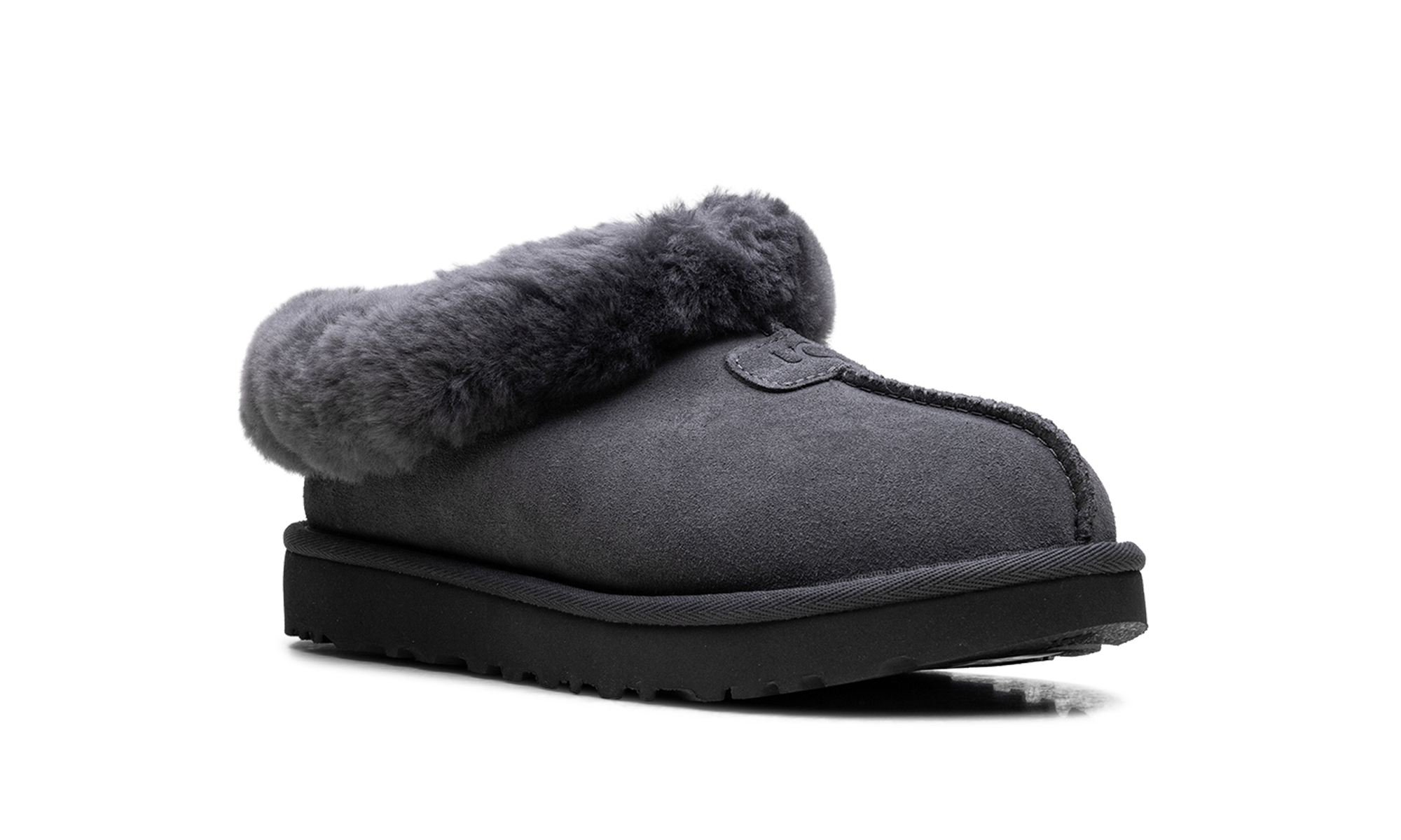 Tazzette Genuine Shearling Collar Slipper Women "Obsidian" 1134810 OBS