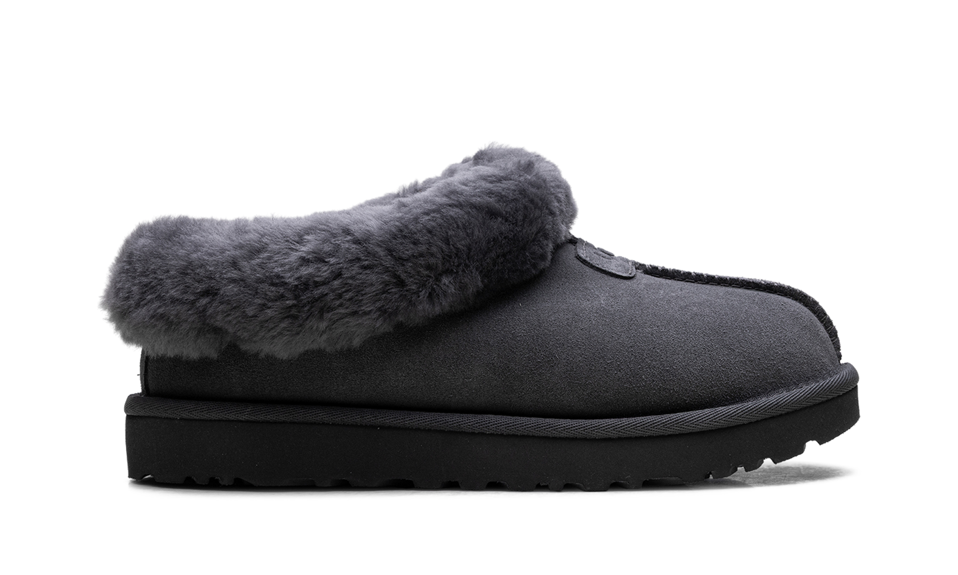 Tazzette Genuine Shearling Collar Slipper Women "Obsidian" 1134810 OBS
