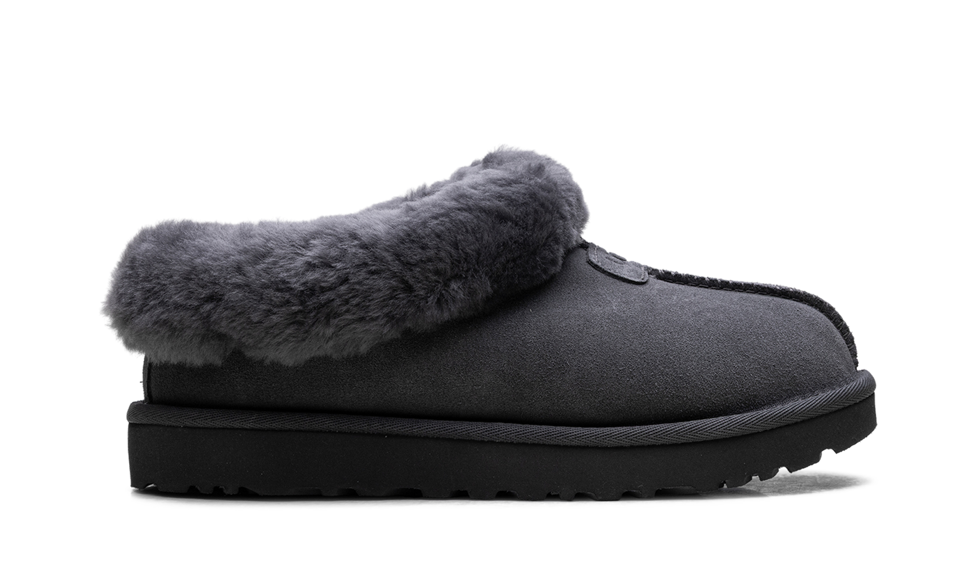 Tazzette Genuine Shearling Collar Slipper Women "Obsidian" 1134810 OBS