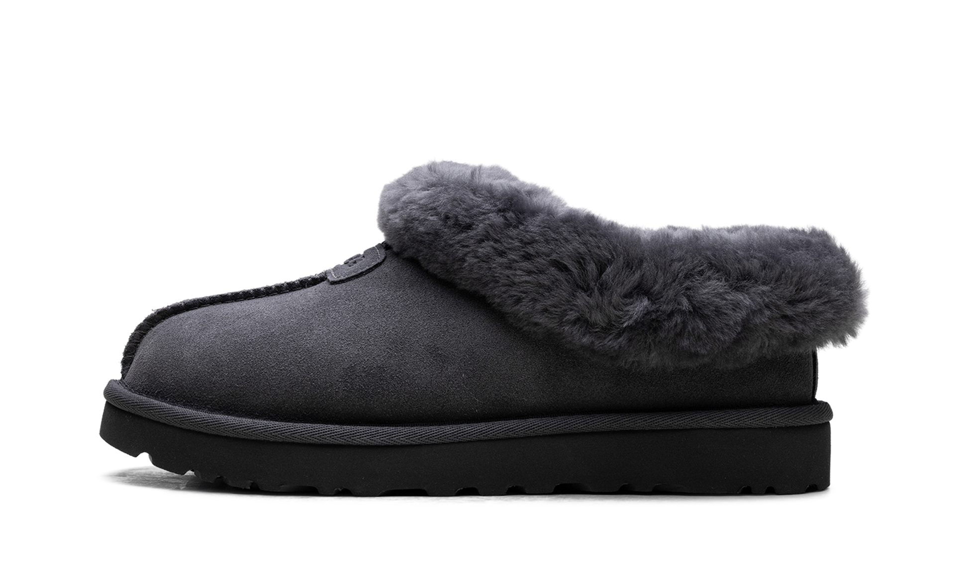 Tazzette Genuine Shearling Collar Slipper Women "Obsidian" 1134810 OBS