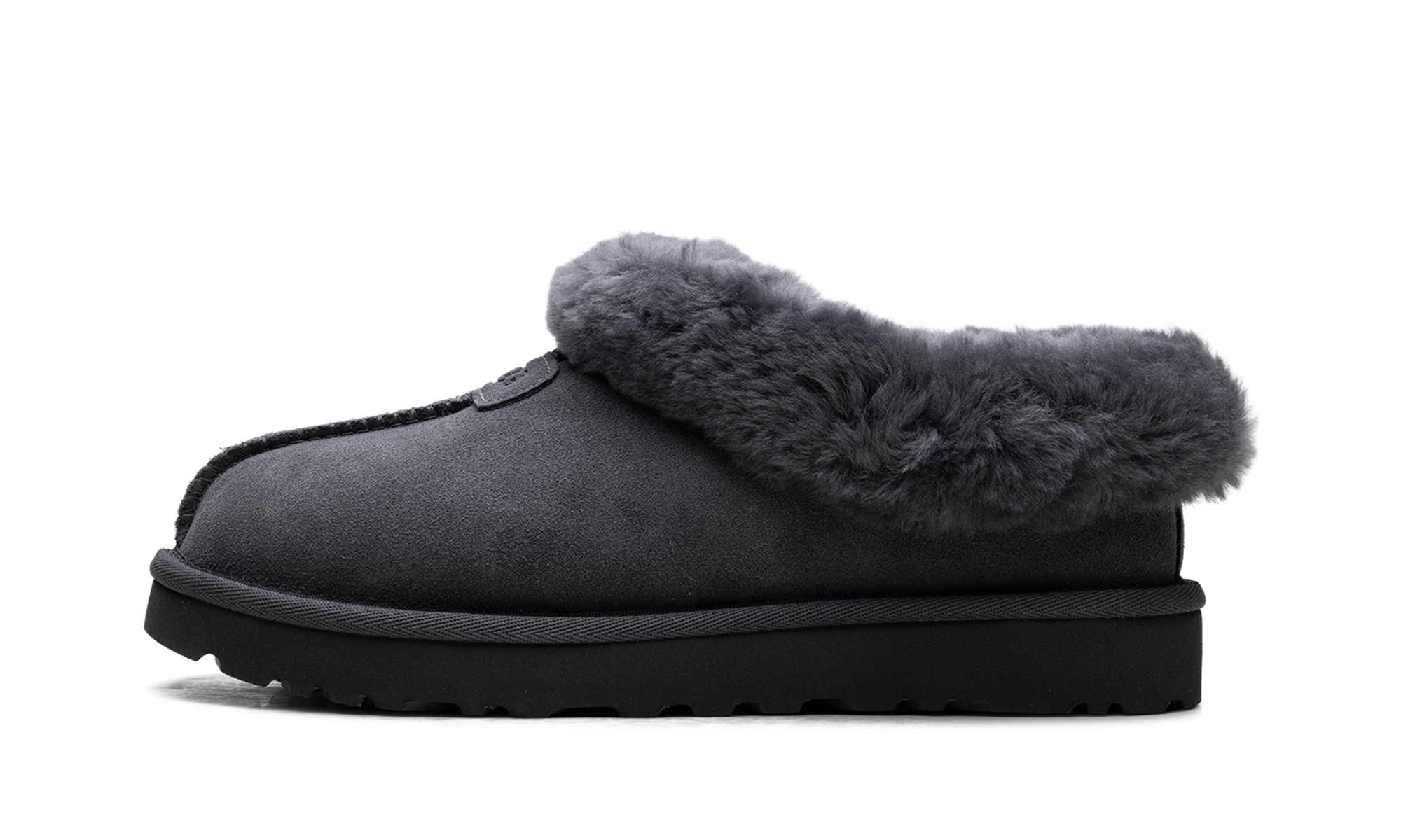 Tazzette Genuine Shearling Collar Slipper Women "Obsidian" 1134810 OBS