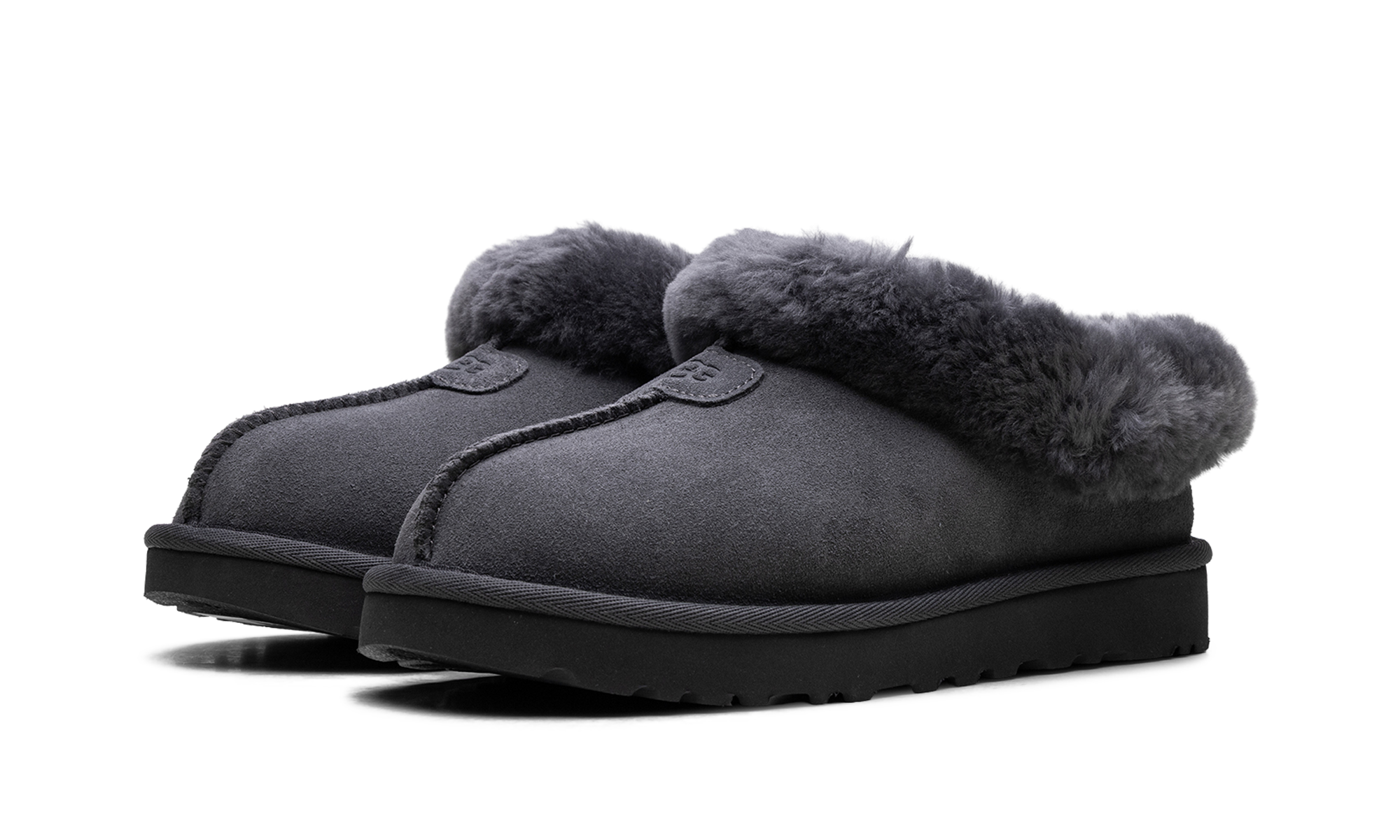 Tazzette Genuine Shearling Collar Slipper Women "Obsidian" 1134810 OBS