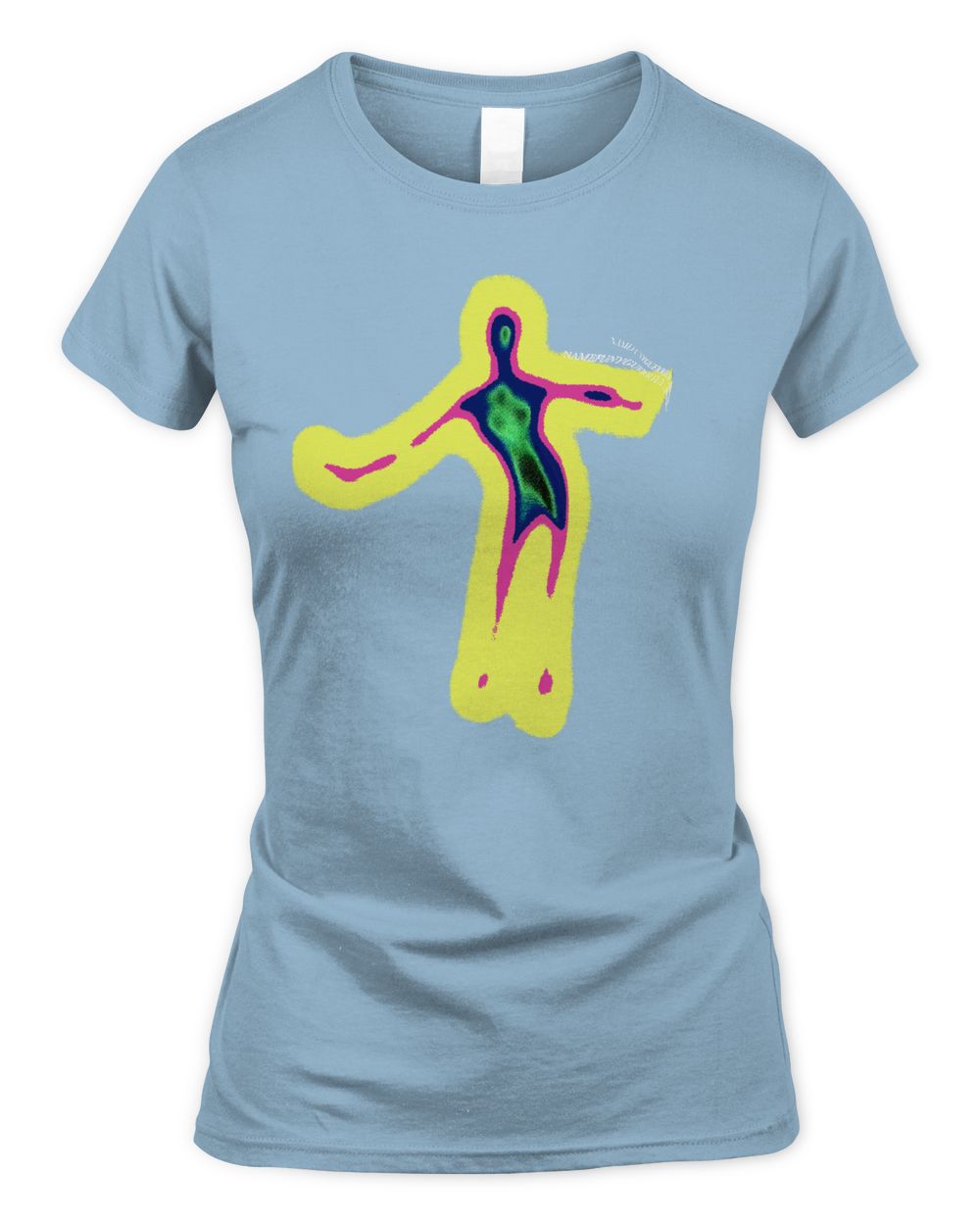 Techwear On Clothing Distorted Portrait Graphic Shirt