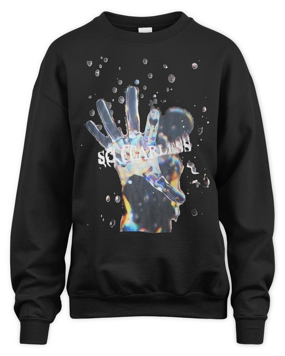 Techwear On Clothing Hole Glass Man Chain Shirt