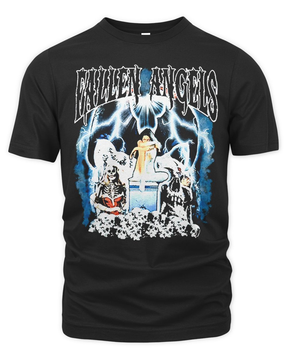 Techwear On Clothing Vintage Lightning Skull Shirt