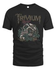 Trivium Merch Skelly Flower Shirt