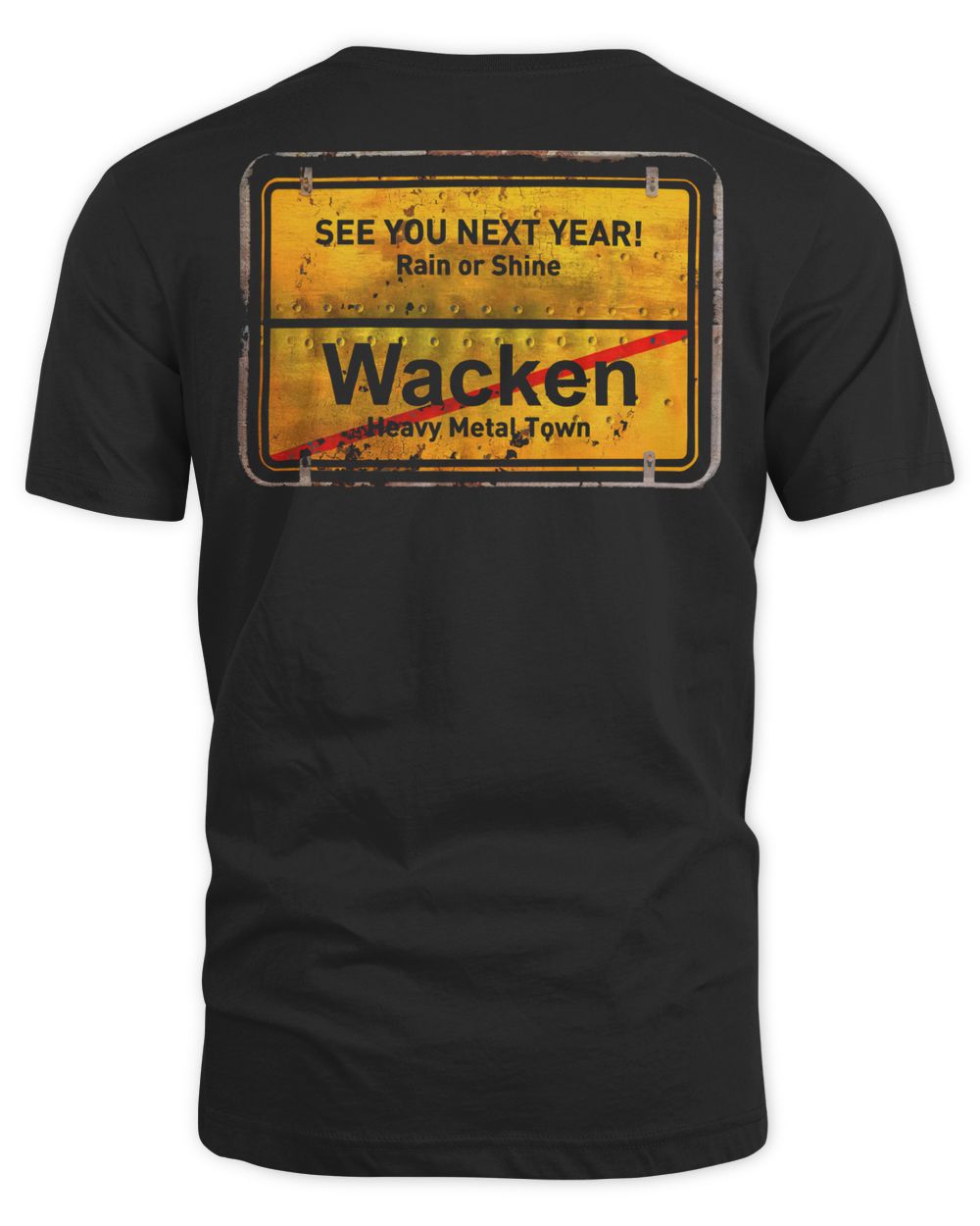 Wacken Merchandise Ortsschild Acid Shirt