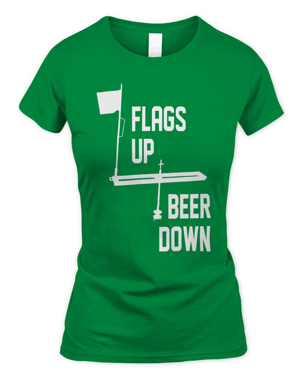 Wisconsin Clothing Company Flags Up Beer Down Shirt