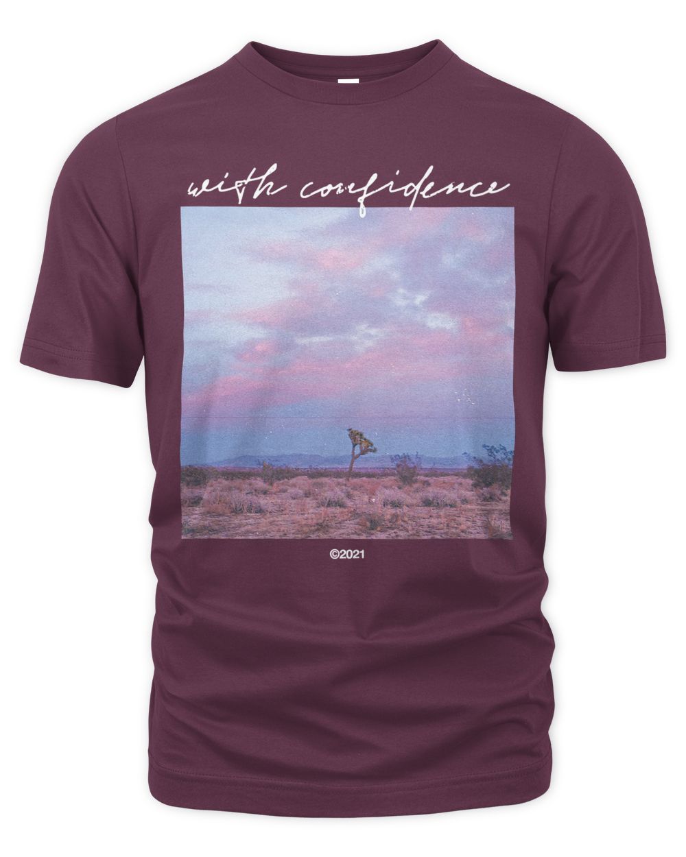 With Confidence Merch Album Artwork Orchid Shirt