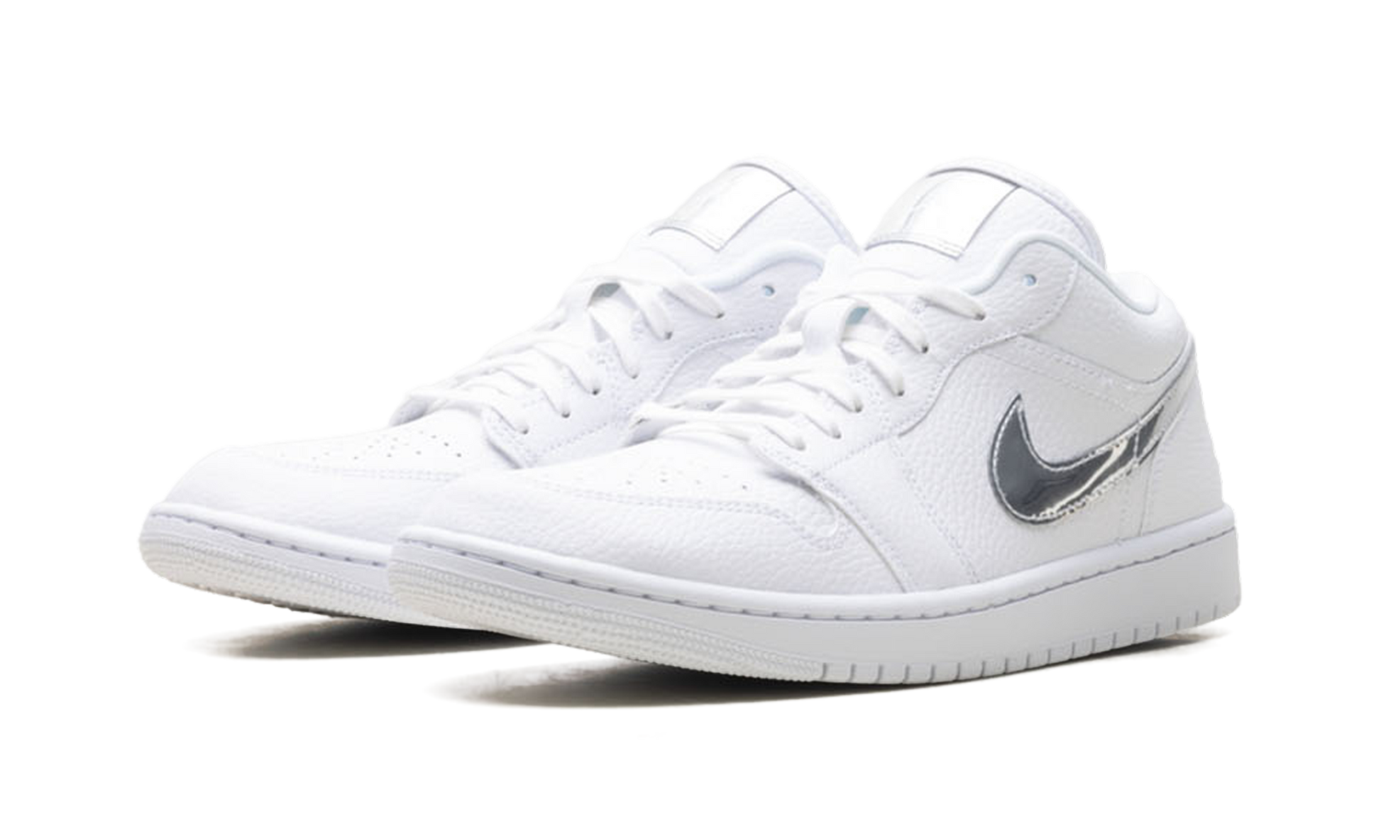 Womens Air Jordan 1 Low Se "White Metallic Silver'"