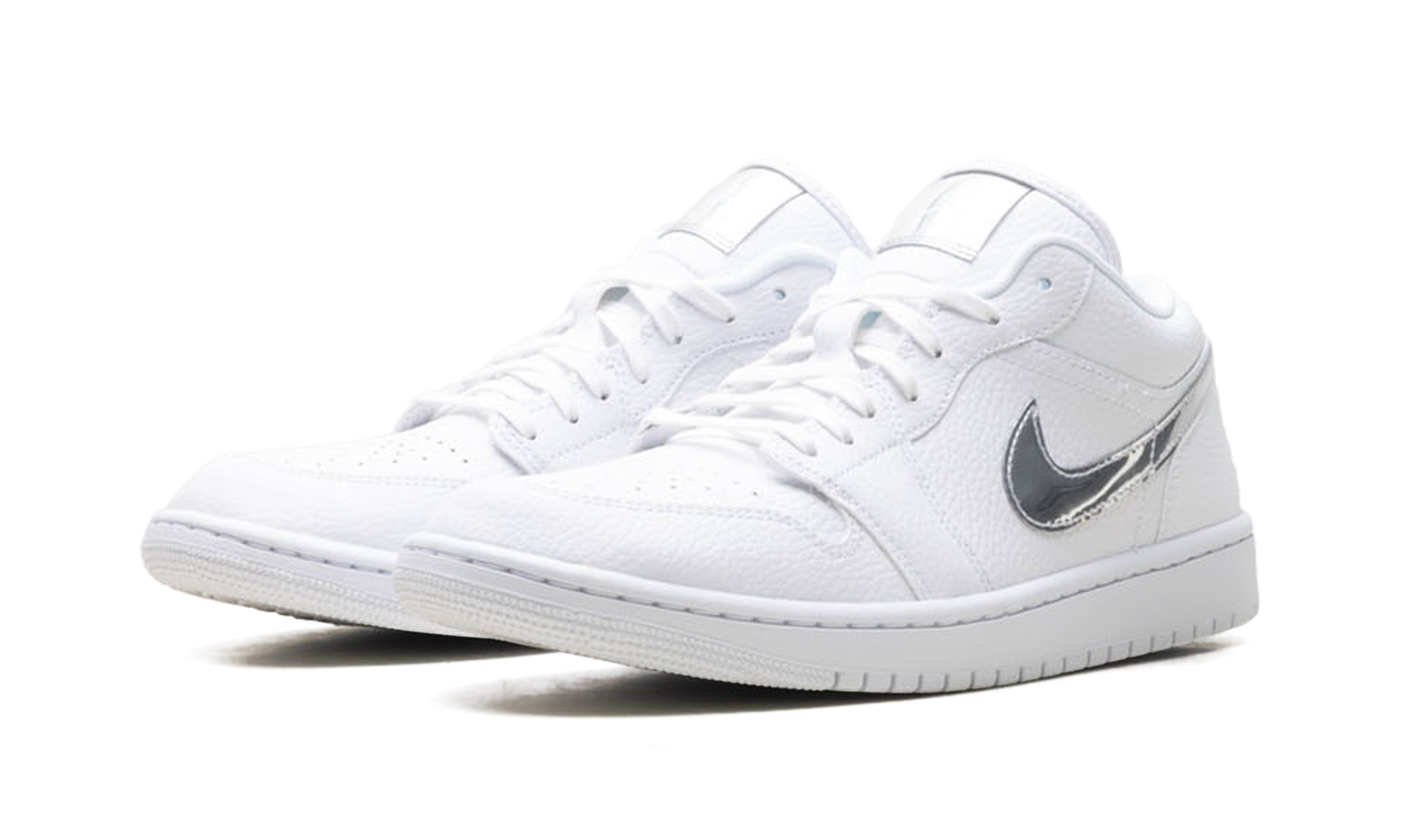 Womens Air Jordan 1 Low Se "White Metallic Silver'"