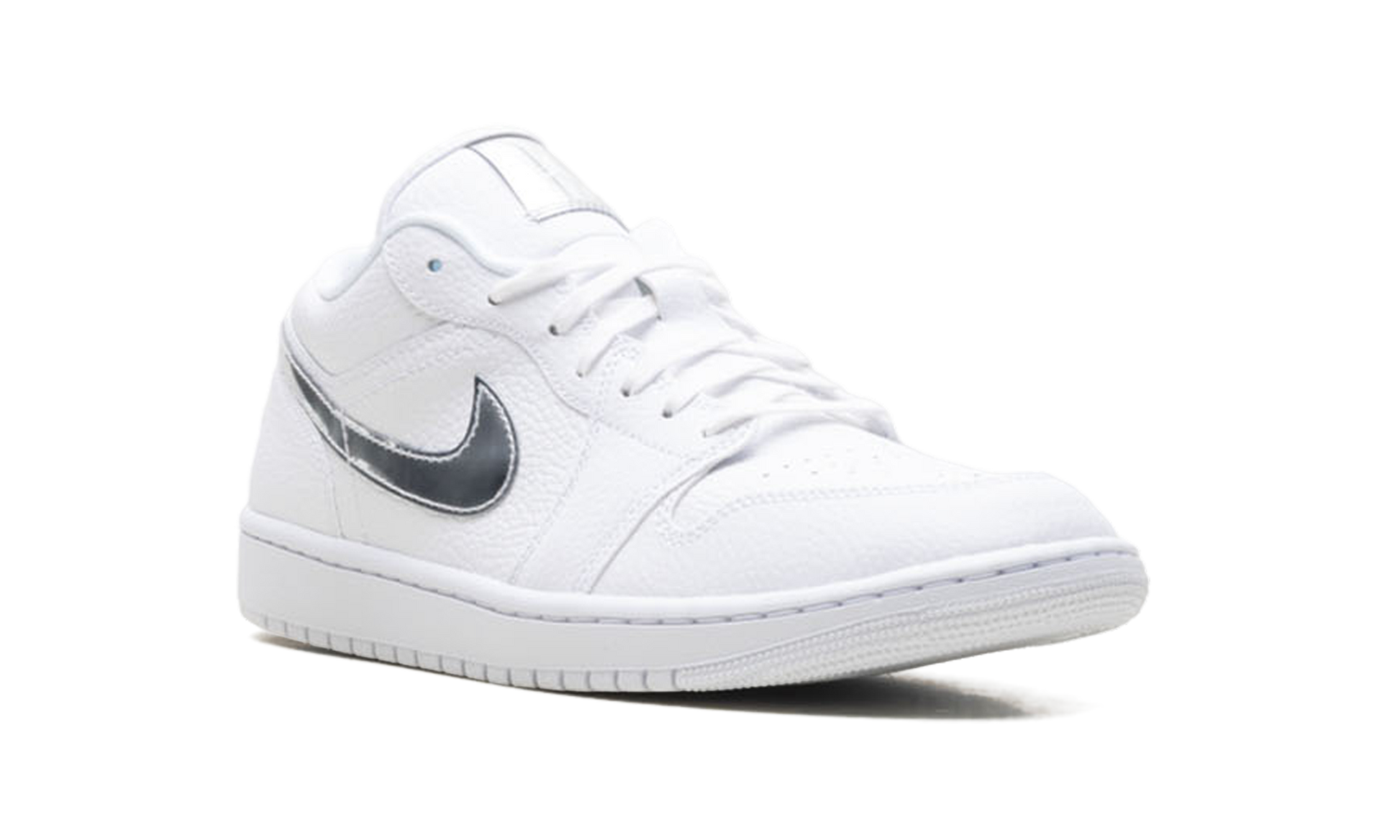 Womens Air Jordan 1 Low Se "White Metallic Silver'"